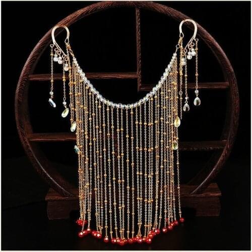 Chinese Style Womens Metal Tassel Veil Ancient Style Cover Face Headband Hair Accessories Retro Hanfu Bride Chinese Veil