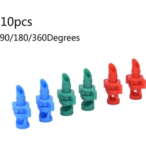 10Pcs Nozzle Green 180 Degrees/red 360 Degrees/blue 90 Degrees Machine Hydroponic Garden Watering Systems Refraction Atomization