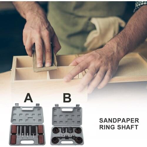 20PCS Drum Sander Set For Drill Press Woodworking Sanding Drum Kit 80grit Sanding Coarse Sleeves 120grit Fine Sleeves With Case