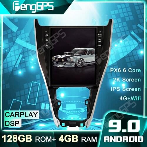 4+128G Car CD DVD Player GPS Navigation For Toyota Harrier 2013-2018 Tesla Style Android Radio Car Stereo Multimedia Headunit