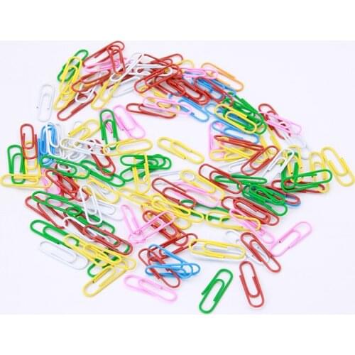 50pcs / Set Of 28mm Colorful Paper Clips Paper Clips Notes Classified Clips ChildrenS Student Stationery School Office Supplies