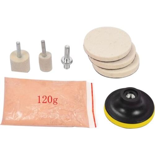 8Pcs 120g Cerium Oxide Glass Polishing Powder Kit For Deep Scratch Remover for Windscreen Windows Glass Cleaning Scratch Removal