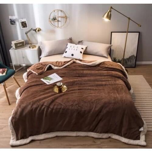 Berber Fleece Plush Throw Fuzzy Super Soft Reversible Microfiber Flannel Blankets Couch Bed Sofa Warm Cozy For Winter