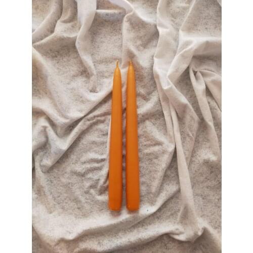 TWO CANDLES FOR CANDLESTİCKS HONEY COLUR (MATTE)