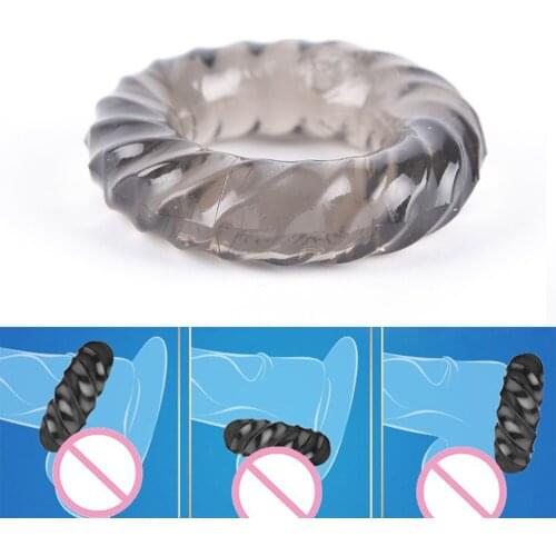 Hot Penis Cock Ring Silicone Ejaculation Male Delay Lock Elastic Double Adult Party Game Sex Toy Lovers Gift Body