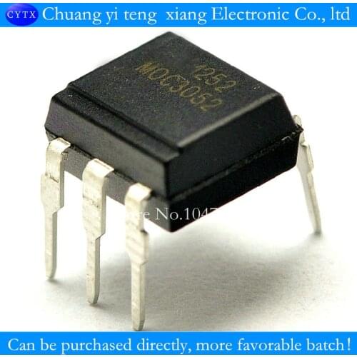 Two-way thyristor drives DIP into MOC3052 integration-6 10PCS/LOT