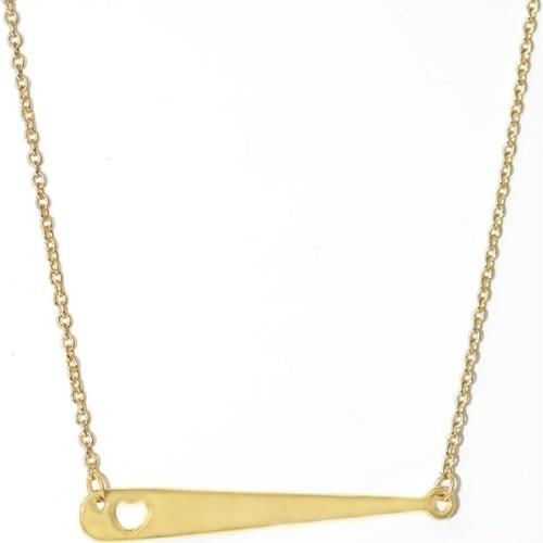 Hot selling ornaments in Europe and the United States baseball bat heart love baseball pole necklace pendant friend gifts