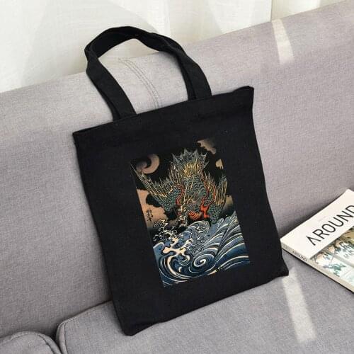 Large-capacity Canvas Handbag Ins Anime Retro College New Ulzzang Japan White Female Tote Shoulder Bags Shopper Hip Hop Punk Bag