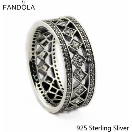 CKK 925 Sterling Silver Vintage Fascination Rings For Women Original European Style DIY Fashion Jewelry