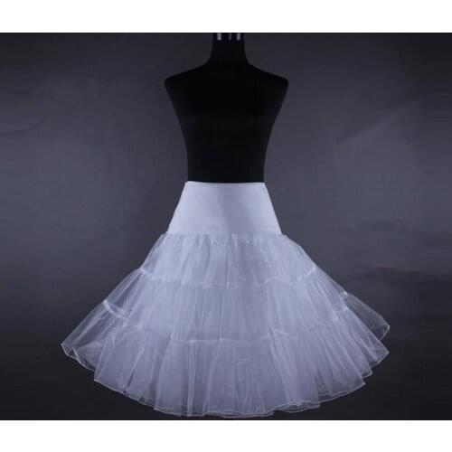 4 Colors 67cm Length Short Tutu Petticoat Crinoline Vintage Wedding Bridal Petticoat For Wedding Dresses Underskirt Rockabilly