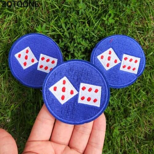 Round Sieve badge Iron on Patches for Clothing Cowboy Embroidered Badges DIY Cool Patch Sew Stripe on Clothes Applique E