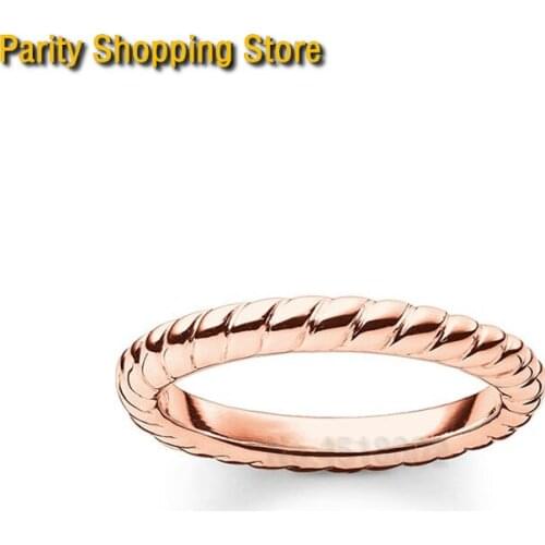 ThomasRS1160 Hot Sale S925 silver-plated Rings Crimp rose size 8 ring women lover new fashion Jewelry style Glam and parity Ring