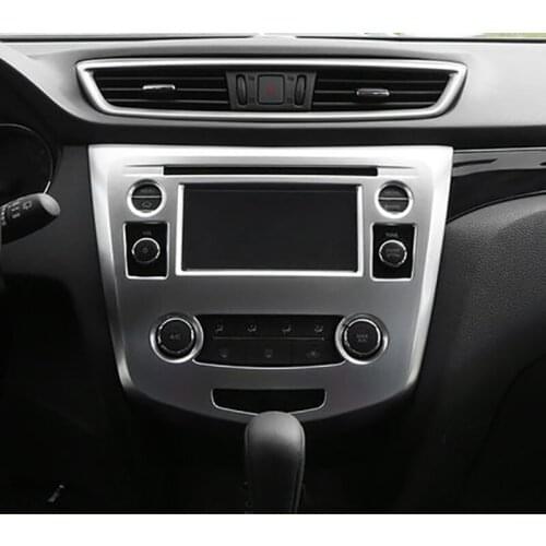 ABS Matte Navigation Frame Cover Center Console Trim Decoration Interior Car Styling Accessory For Nissan Qashqai J11 2016-2019