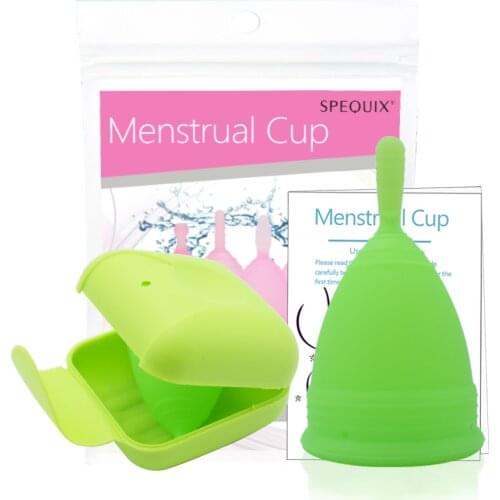 Timkdle Medical Silicone Cup For Women Reusable Soft Period Cup with Traval Box Set 12 Hour Leak Protection