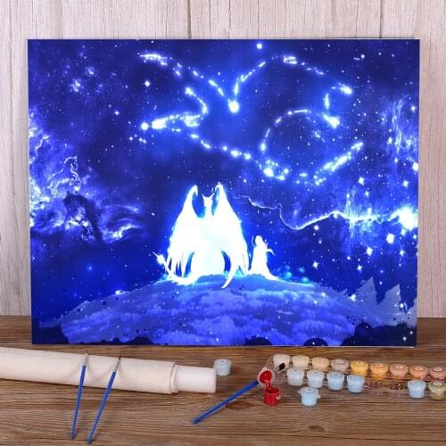Scenery Watching The Ancestors Painting By Numbers Kit Acrylic Paints 40*50 Boards By Numbers Home Decoration Handicraft