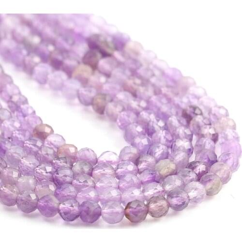 Natural Stone Beads Amethysts Crystal Beads Gem for Jewelry Making Beadwork DIY Bracelet Necklace