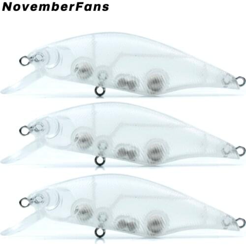 NovemberFans Unpainted Wobbler DIY Lures 10pcs/lot Clear Body 90mm 10g Hard Floating Minnow Fishing Bait Blank Crankbait Fishing