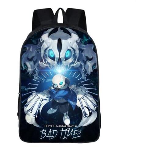 2018 New Undertale Backpack Cosplay Anime Sans And Papyrus Oxford Bag Schoolbag Travel Bags Bookbag Shoulder Backpacks Gift Bag