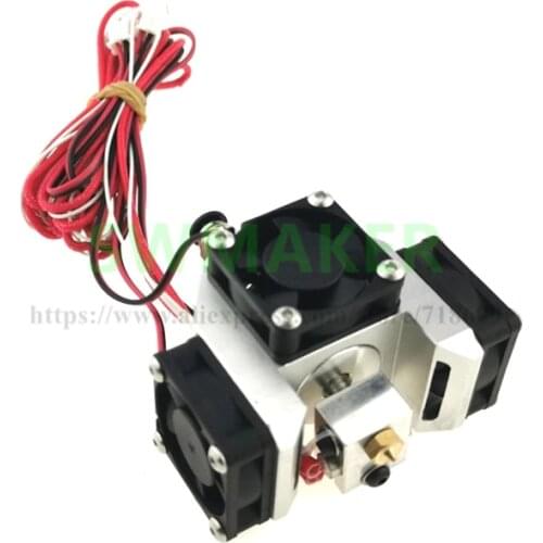 New Style All Metal E3D V6 Hot End Extruder Super Thermal Dissipation Effect with 3pcs 3010 Fans for 3D Printer Parts