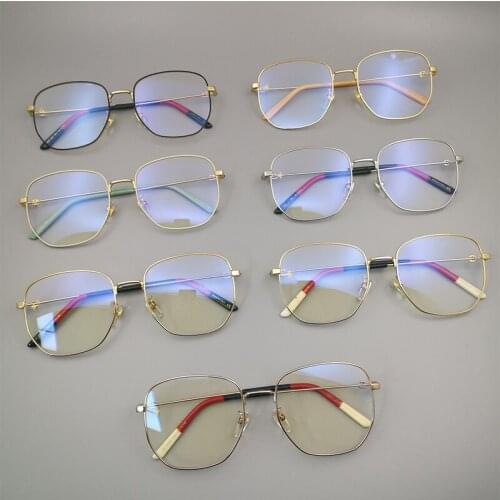 Family glasses anti radiation UV anti blue light Womens myopia flat light Mens color Big frame Chao brand round face GG0396