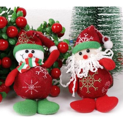 Merry Christmas ornaments Christmas Gift Santa Claus Snowman Toy Doll Hang Decorations For Home Decoration