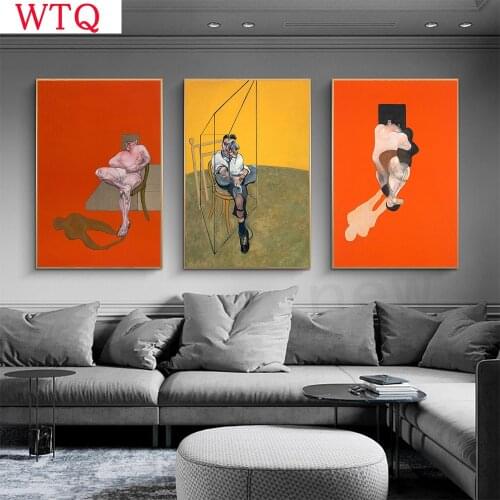 Nordic Abstract Man Body Canvas Painting Francis Bacon Famous Artist Poster and Print Wall Art Pictures For Living Room Decor