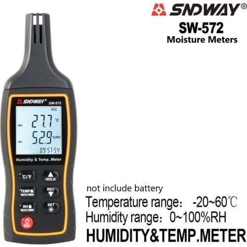 SNDWAY SW572 Handheld Portable high precision Digital LCD Air Temperature Humidity Meter Thermometer Hygrometer Gauge Tester