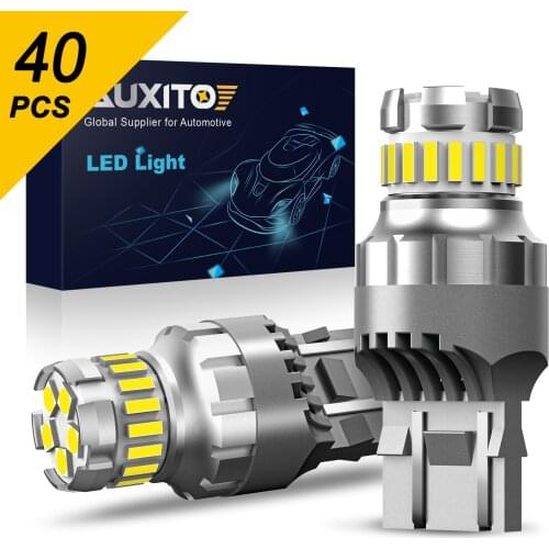 40Pcs T20 W21W LED Canbus W21/5W LED White 7440 7443 LED Bulbs for Car Daytime Running Position Parking Lights Driving Lamp DRL