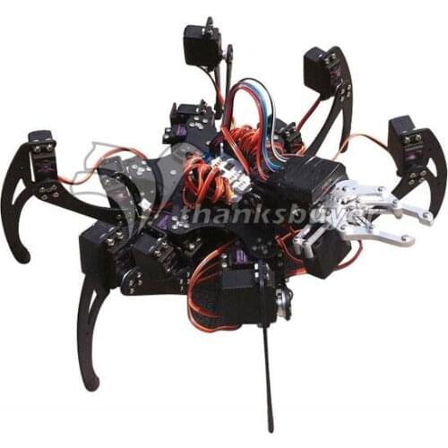Assembled 20DOF Aluminium Hexapod Robotic Spider Six Legs Robot With Claw & LD-1501 Servos & Controller