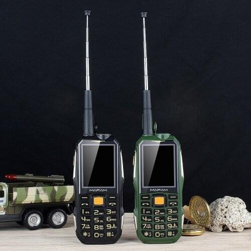 Mafam M2+ Rugged Shockproof Outdoor Mobile Phone UHF Hardware Intercom Walkie Talkie SOS Dial Belt Clip Powerbank GSM Facebook