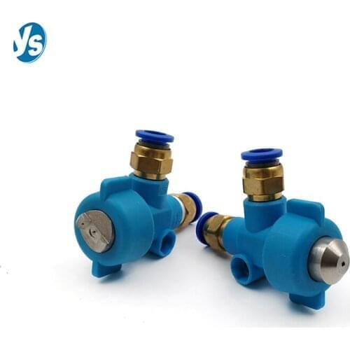 YS Quality Blue Plastic Atomizing Humidifying Nozzle, Mini Type Air Atomizing Nozzle, Two-Fluid Gas-Water Mixing Nozzle Compact