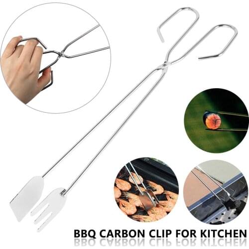1pcs BBQ Tools Portable Tongs Stainless Steel Food Clip Outdoor Cooking Gadget Kitchen Scissors Clamps Barbecue Accessories