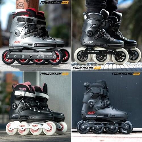 100% Original Powerslide NEXT Trinity Frame Aggressive Inline Skates 4*90mm Street Racing Skate Roller Free Skating Patines