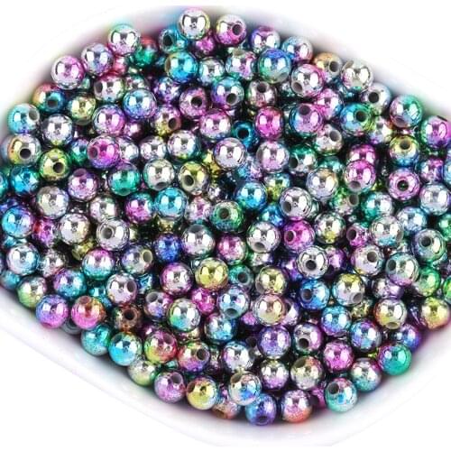 100pcs/lot Mixed Plating Beads Round Letter Digital Seed Spacer Beads for Kids Bracelets Necklaces DIY Jewelry Making Findings