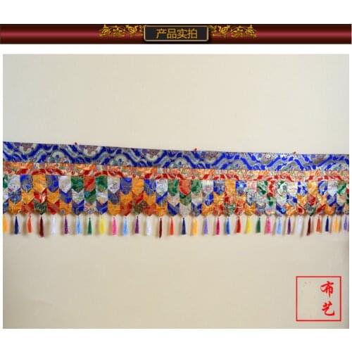 200cm long Buddhism Decorative Buddhist HOME Temple Embroidery wall Hanging Altar Shrine Enclosing curtain draperies streamers