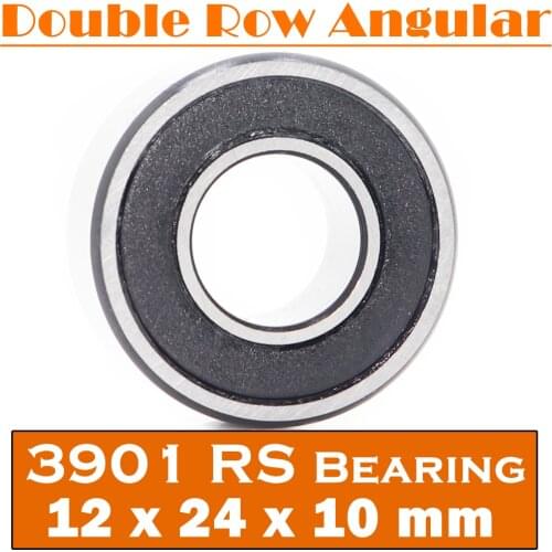 3901-2RS Bearing 12*24*10 mm ( 1 Pc ) 3901 2RS Double Row Sealed 3901 RS Angular Contact Ball Bearings