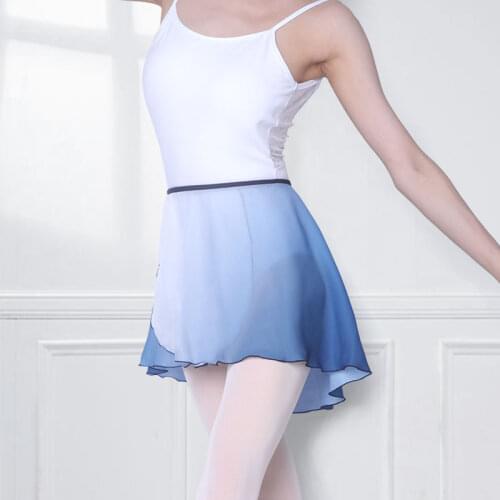 Girls Adults Ballet Skirts Women Lyrical Chiffon Ballet Dress Color Conflict Skirts For Dancing