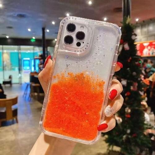 Gimfun Glitter Powder Sequins Phone Case for iPhone 11 12 Mini Pro Max XS Max X XR 7 8 Plus Luxury Star Clear Soft Tpu Cases