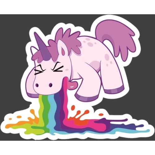 Unicorn beast spit color reflective car sticker motorized decal