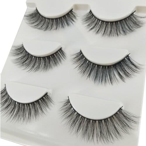 6pair/2boxs Natural Crisscross False Eyelashes Soft Cotton Thread Messy 3D Stereo Short False Eyelashes Dating Fake Eyelashes