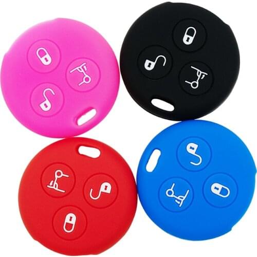 Quality Silicone Car Key Cover for Smart Fortwo 450 451 Roadster Automobiles Key Case Accessories for Key Protection Decoration