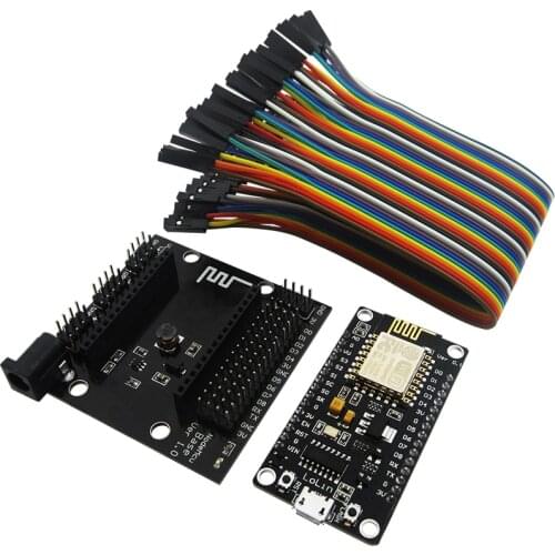 ESP8266 kit NodeMcu Lua Wifi Intternet of Things Development Board + NodeMcu base + 40P wires testing DIY Breadboard