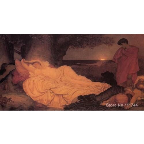 Beautiful portrait paintings Cymon and Iphigenia Frederic Leighton artwork High quality Hand painted