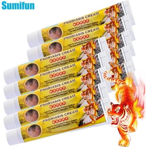 Sumifun 10Tubes Skin Psoriasis Cream Tiger Balm Dermatitis Eczematoid Eczema Ointment Treatment Psoriasis Plaster Skin Care