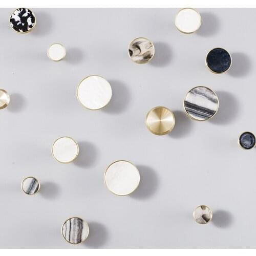 Round Marble Brass Cabinet Pulls/kitchen Drawer Cabinet Handle Furniture Knobs Hardware Cupboard Pull