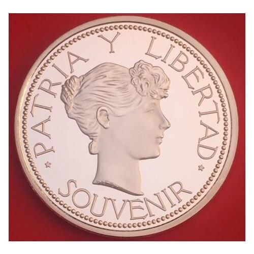 Cuban Goddess Libertad Copper Color Plated Commemorative Coin Badge Medal Souvenir Party Arts Gifts Souvenir