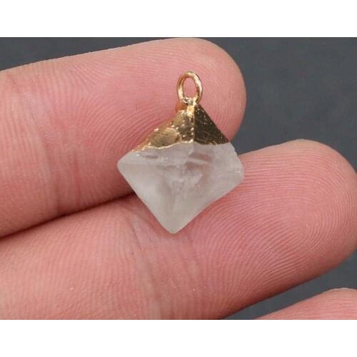 Natural Stone Pendant irregular shape Quartzs Crystal Exquisite Charm for Jewelry Making DIY Necklace Earrings Accessories