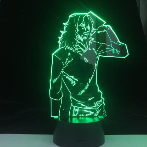 SHOTA AIZAWA LED ANIME LAMP MY HERO ACADEMIA 3D Led 7 Colors Light Japanese Anime Remote Control Base Table Lamp Dropship