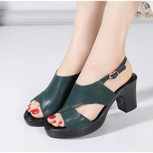 Logoneone Womens Sandals Platform Sandal 2021 Summer Thick Sole 7.5cm High Heels Ladies Sandal Summer Shoes For Women