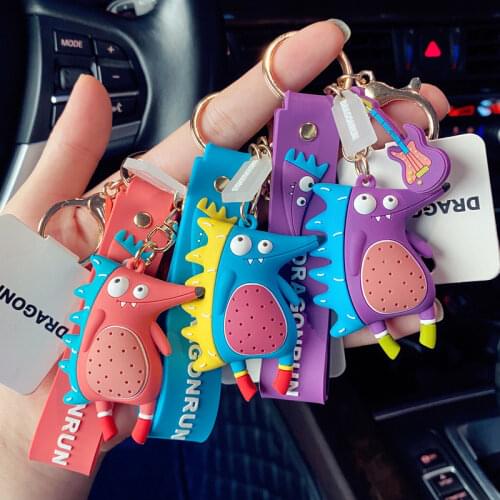 Fashion Crocodile Keychain Lovely Fox Key Chains Cartoon Original Hedgehog Doll Car Keyring Pendant for Girl Bag Gifts Jewelry